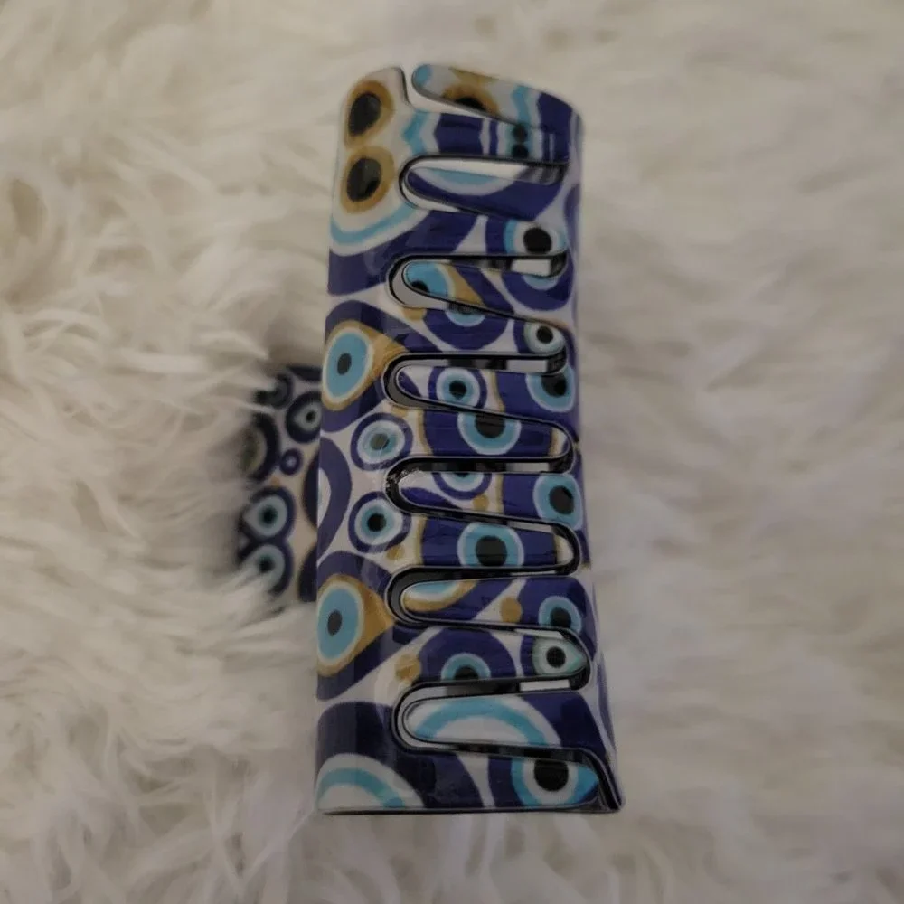 Evil Eye Design Claw Hair Clip